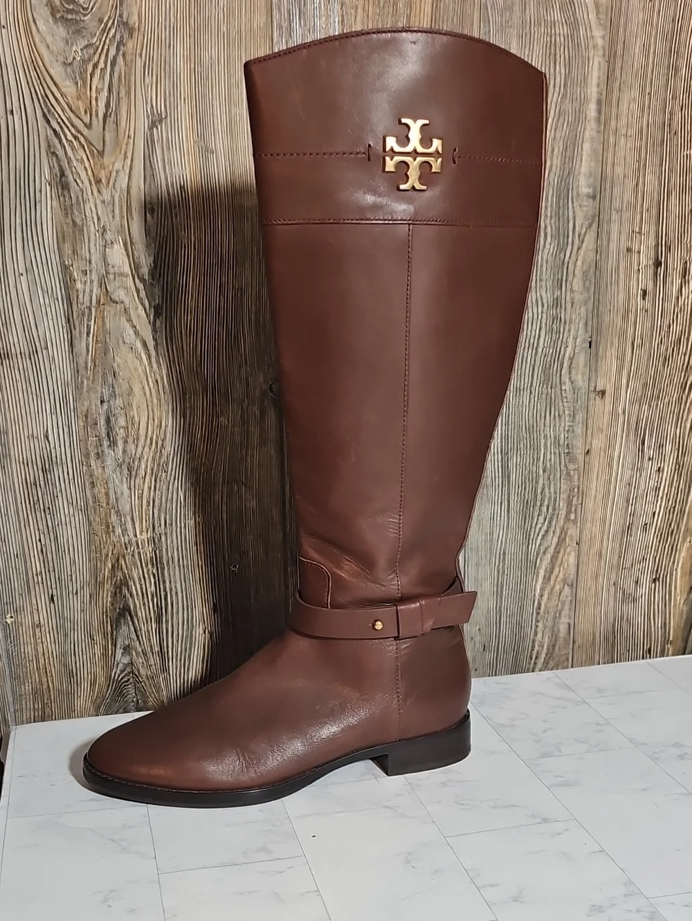 Tory Burch Chocolate Brown Over-the-Knee Leather Boots